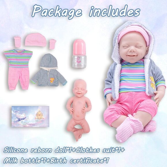 🆕 Full Body Platinum Silicone Baby Dolls Newborn Bella-ivory Reborn Baby Girl - Picture 7 of 8